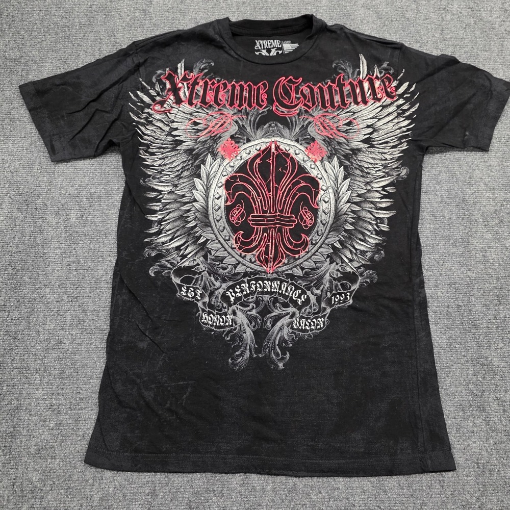 Xtreme Couture Affliction Royal Family Black T-Shirt Men's - L
